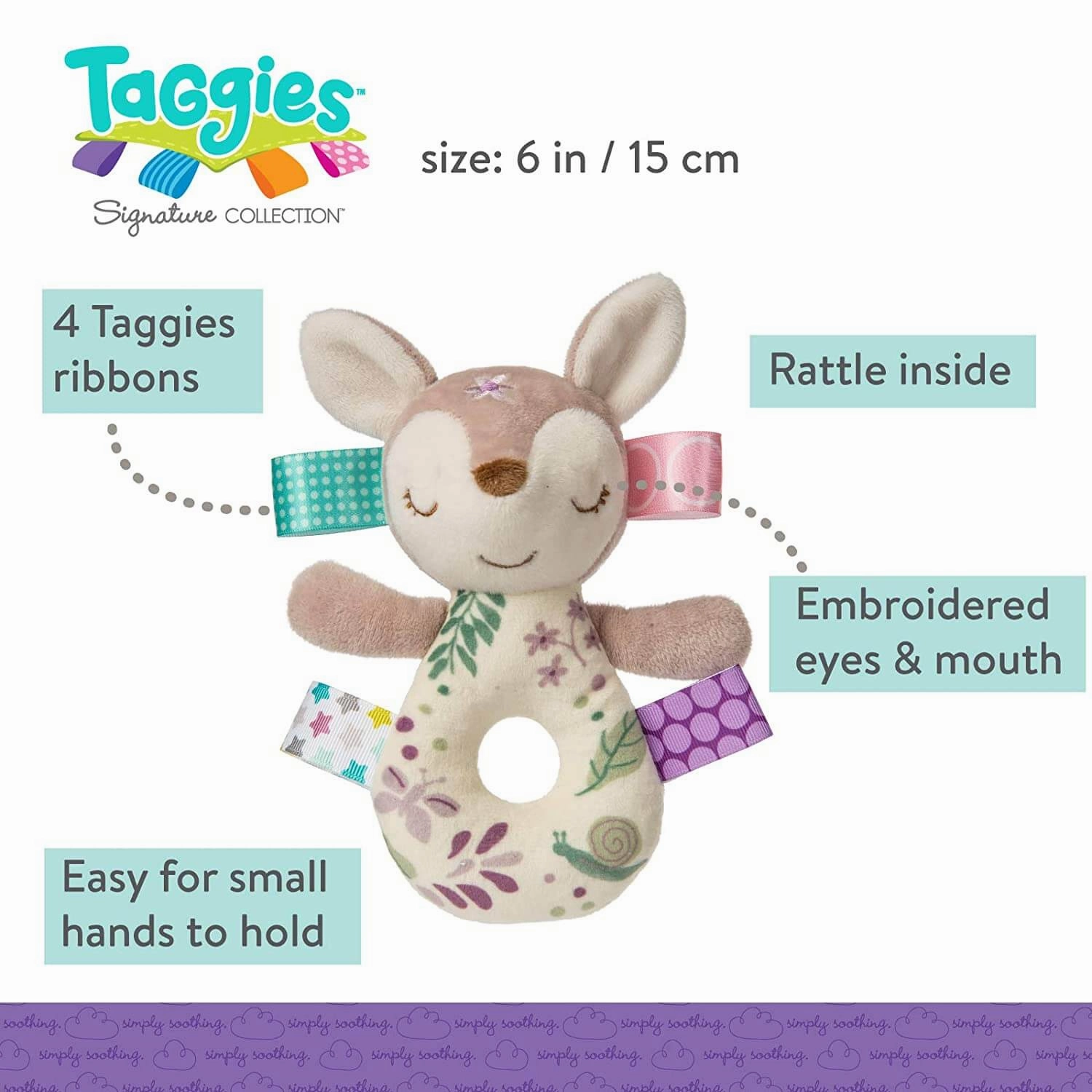 Mary Meyer Toys Mary Meyer Taggies Flora Fawn Rattle