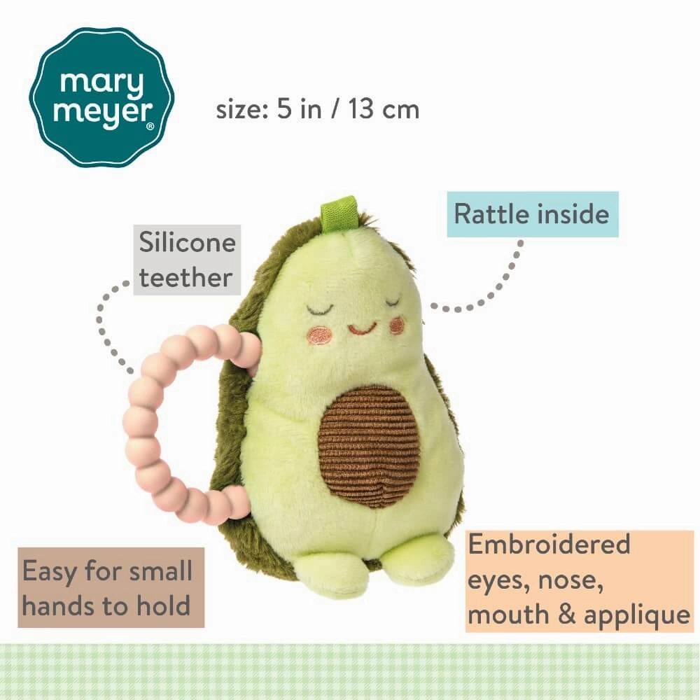 Mary Meyer Toys Mary Meyer Yummy Avocado Teether Rattle