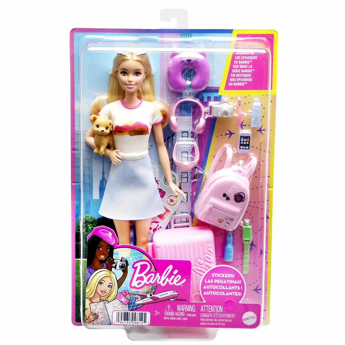 Mattel Toys Barbie Adventures Malibu Travel Doll and Acessory Play Set