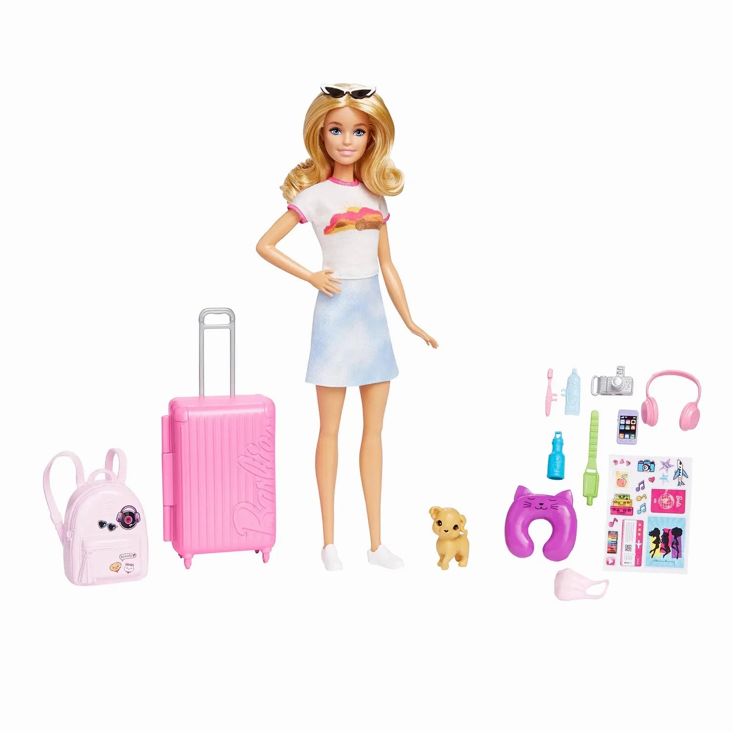 Mattel Toys Barbie Adventures Malibu Travel Doll and Acessory Play Set