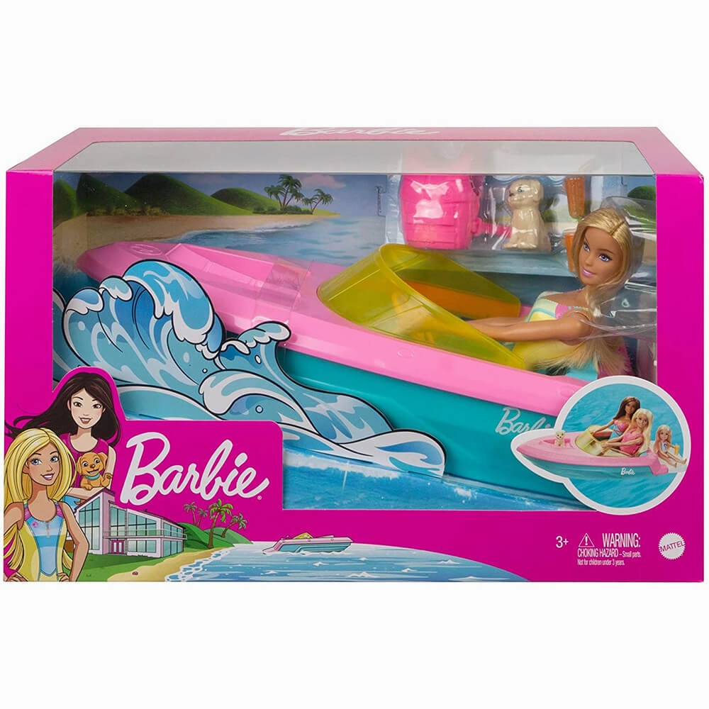 Mattel Toys Barbie Doll Boat Playset with Accessories