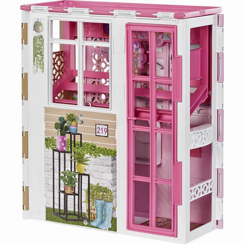 Mattel Toys Barbie Dollhouse Playset with 2 Levels & 4 Play Areas