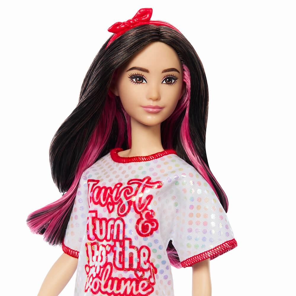 Mattel Toys Barbie Fashionistas Doll with Black Hair & Twist & Turn Dress #214