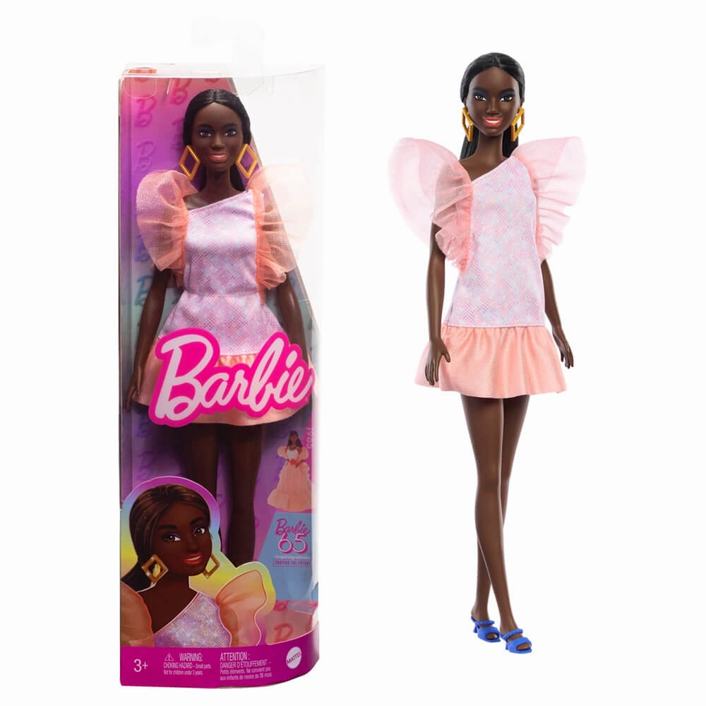 Mattel Toys Barbie Fashionistas Doll With Peach Dress #216