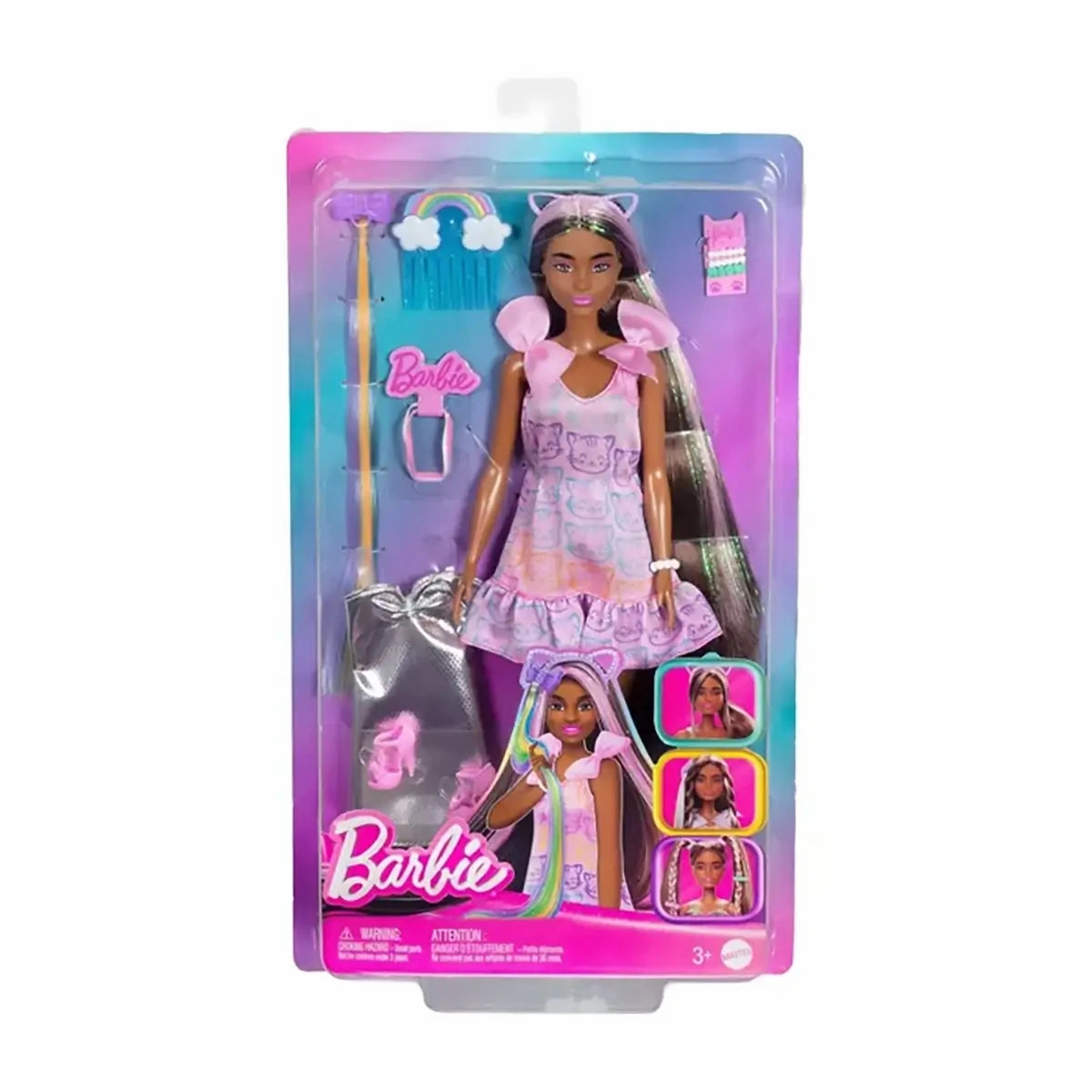 Mattel Toys Barbie Fun & Fancy Doll & Accessories Brunette Fashion Doll With Extra-Long Hair