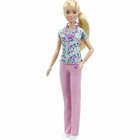 Mattel Toys Barbie You Can Be Anything Careers Nurse Doll with Purple Stethoscope