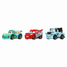 Mattel Toys Disney And Pixar Cars Mini Racers 3-Pack (Carla Veloso, Lightning McQueen, Mater)