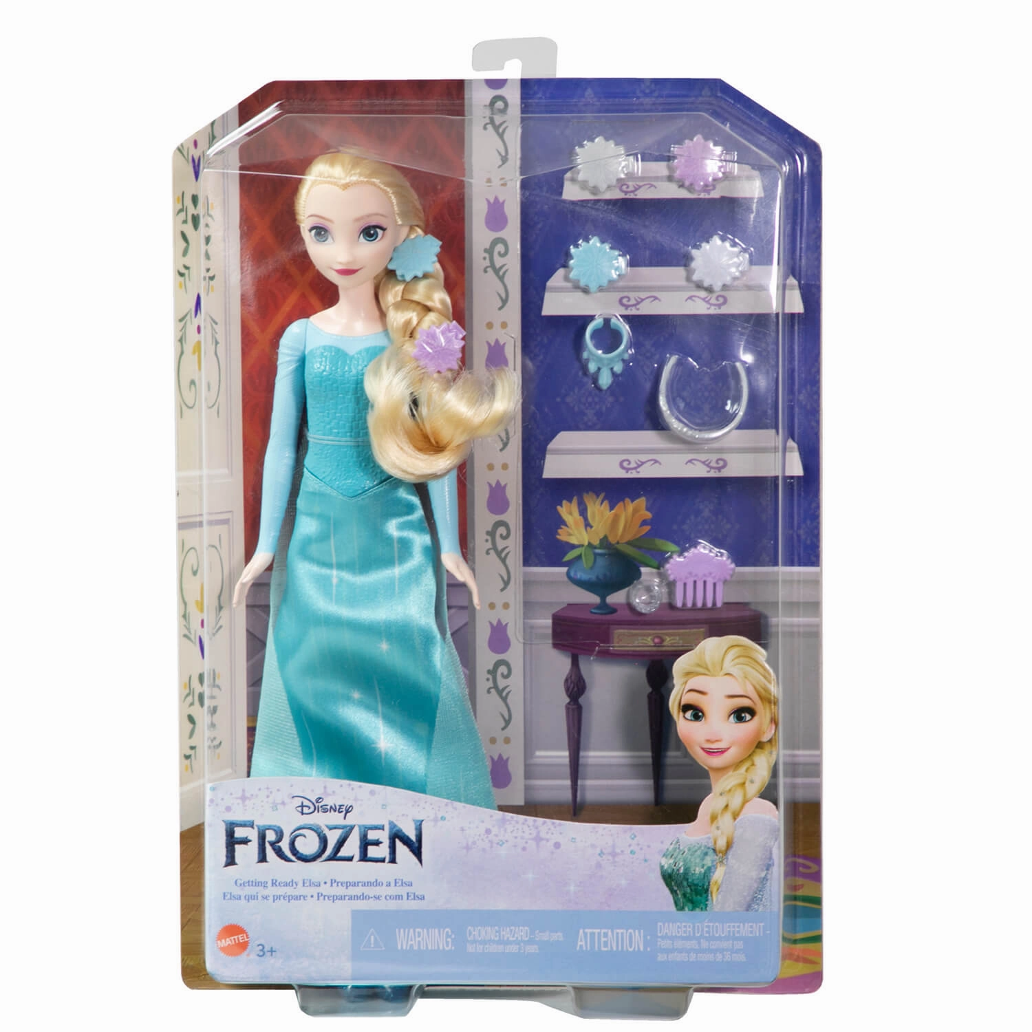 Mattel Toys Disney Frozen Getting Ready Elsa Doll with Accessories