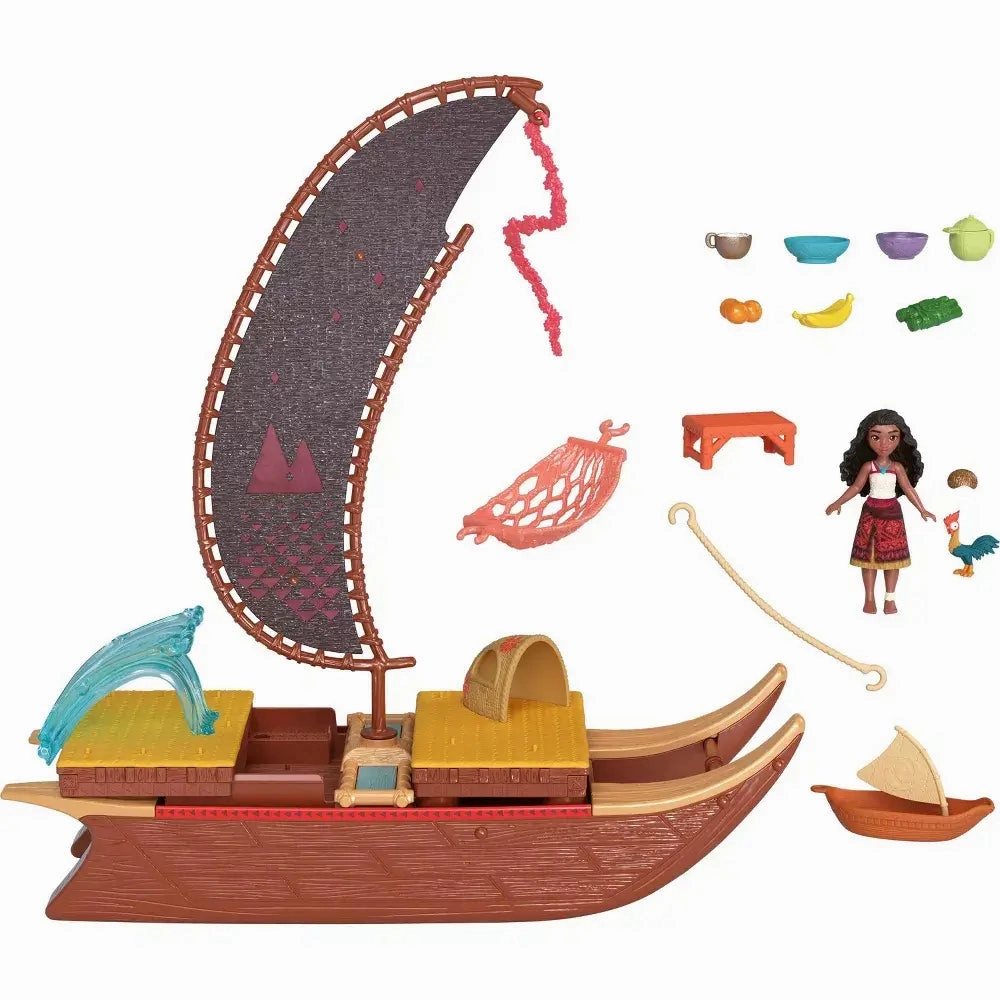 Mattel Toys Disney Moana 2 Adventure Canoe Playset
