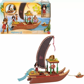Mattel Toys Disney Moana 2 Adventure Canoe Playset