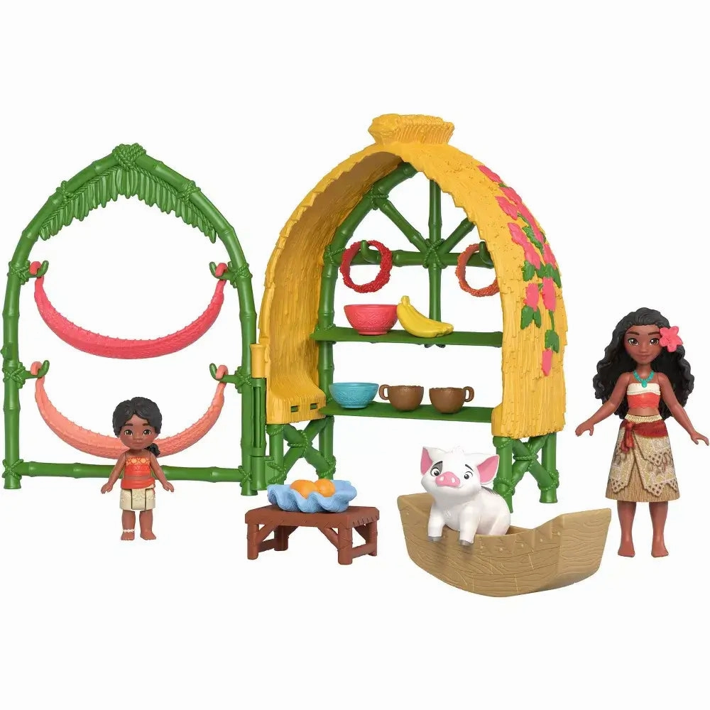 Mattel Toys Disney Moana 2 Moana & Simea Village Home Playset