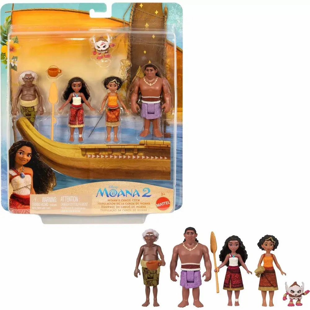 Mattel Toys Disney Moana 2 Moana's Canoe Crew Playset