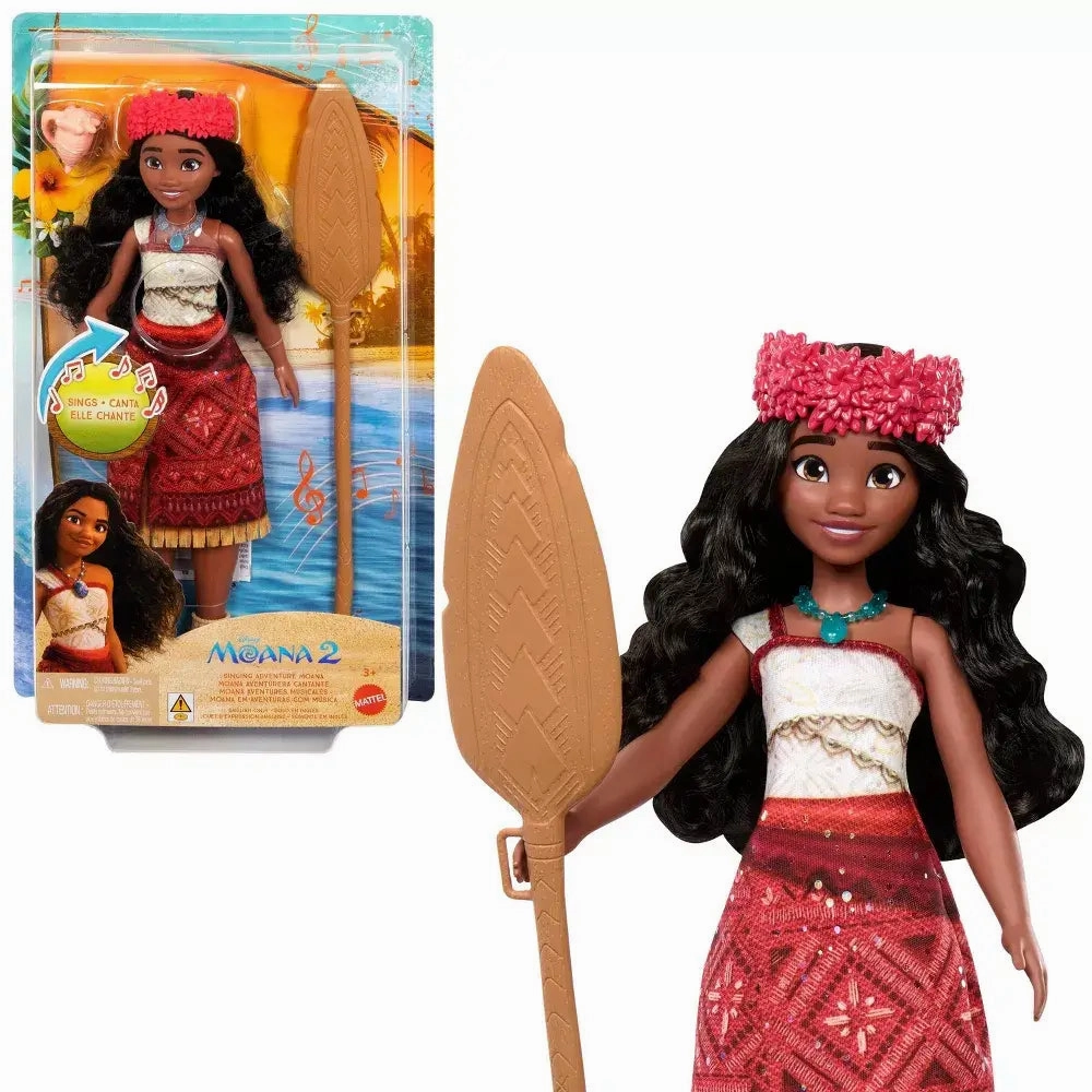 Mattel Toys Disney Moana 2 Singing Adventure Moana Doll & Accessories