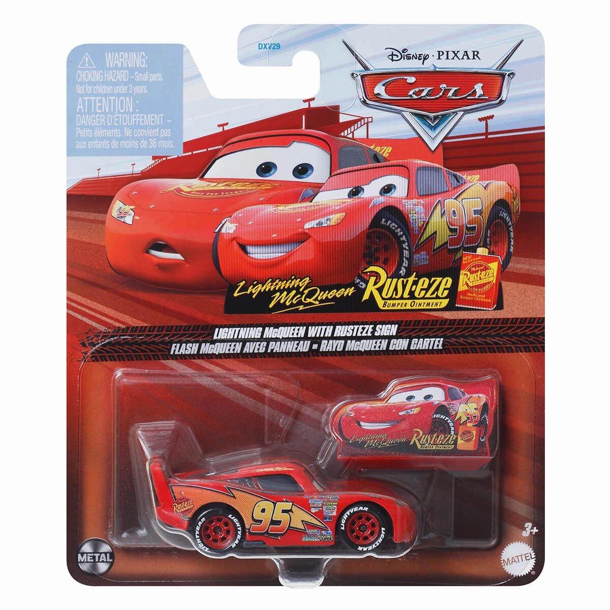 Mattel Toys Disney Pixar Cars Lightning McQueen with Rusteze Sign Vehicle