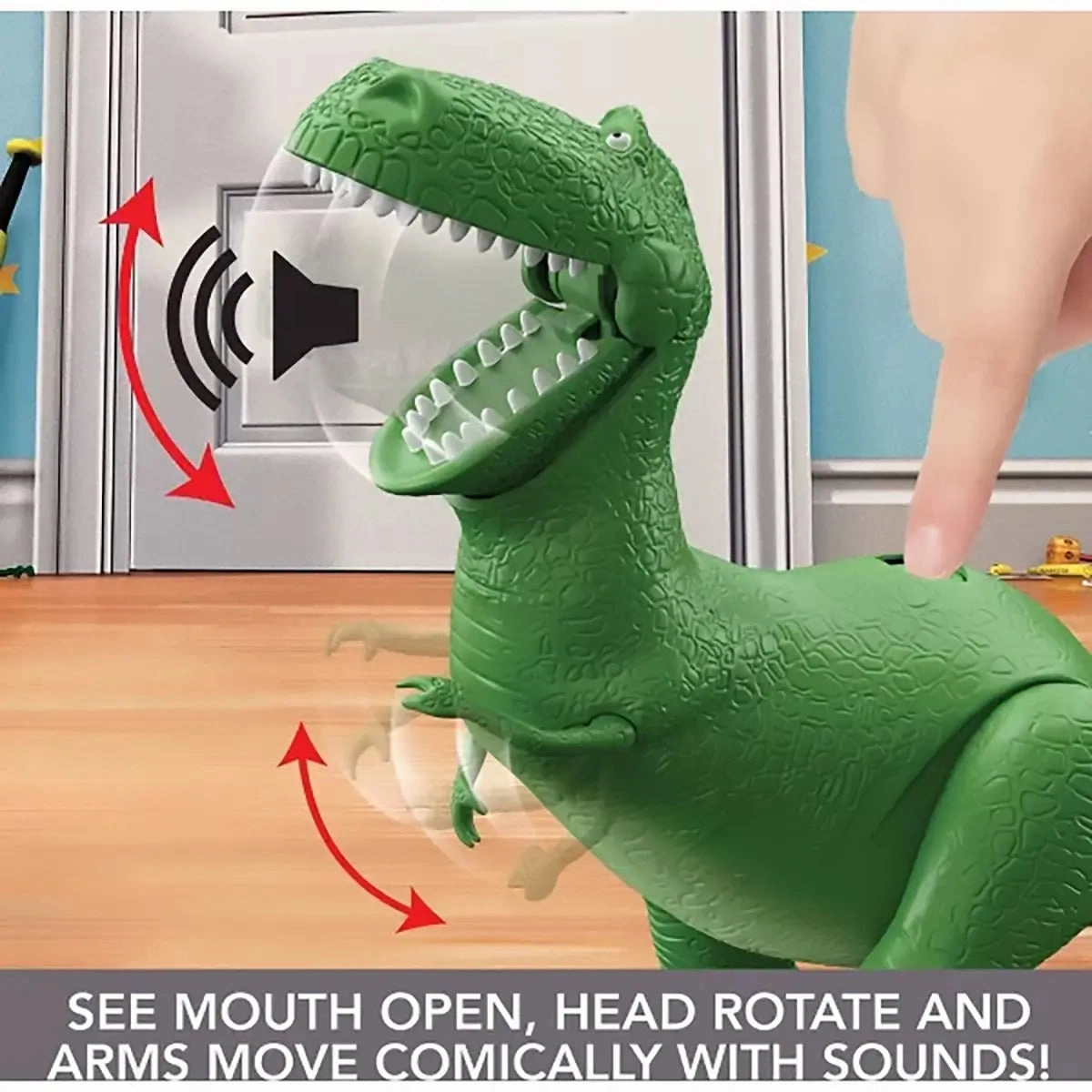Mattel Toys Disney Pixar Toy Story Roarin' Laughs Rex Action Figure