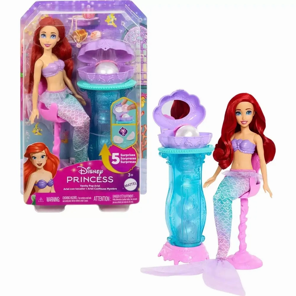 Mattel Toys Disney Princess Ariel Vanity Pop Fashion Doll Playset