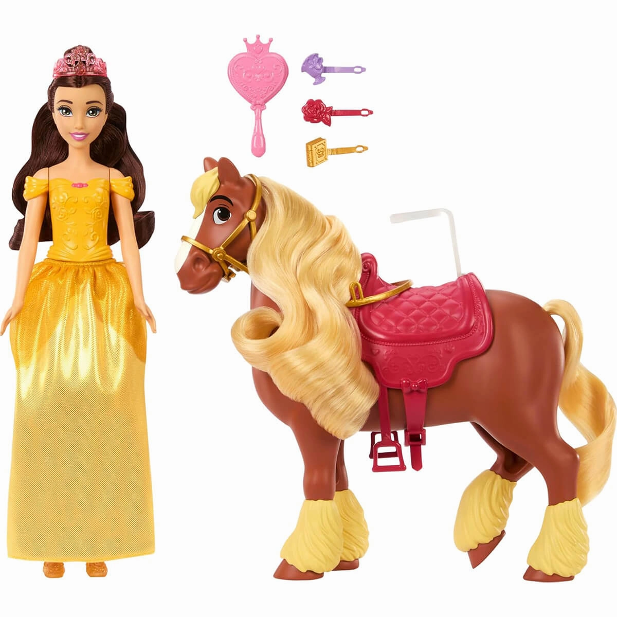 Mattel Toys Disney Princess Belle and Philippe Playset