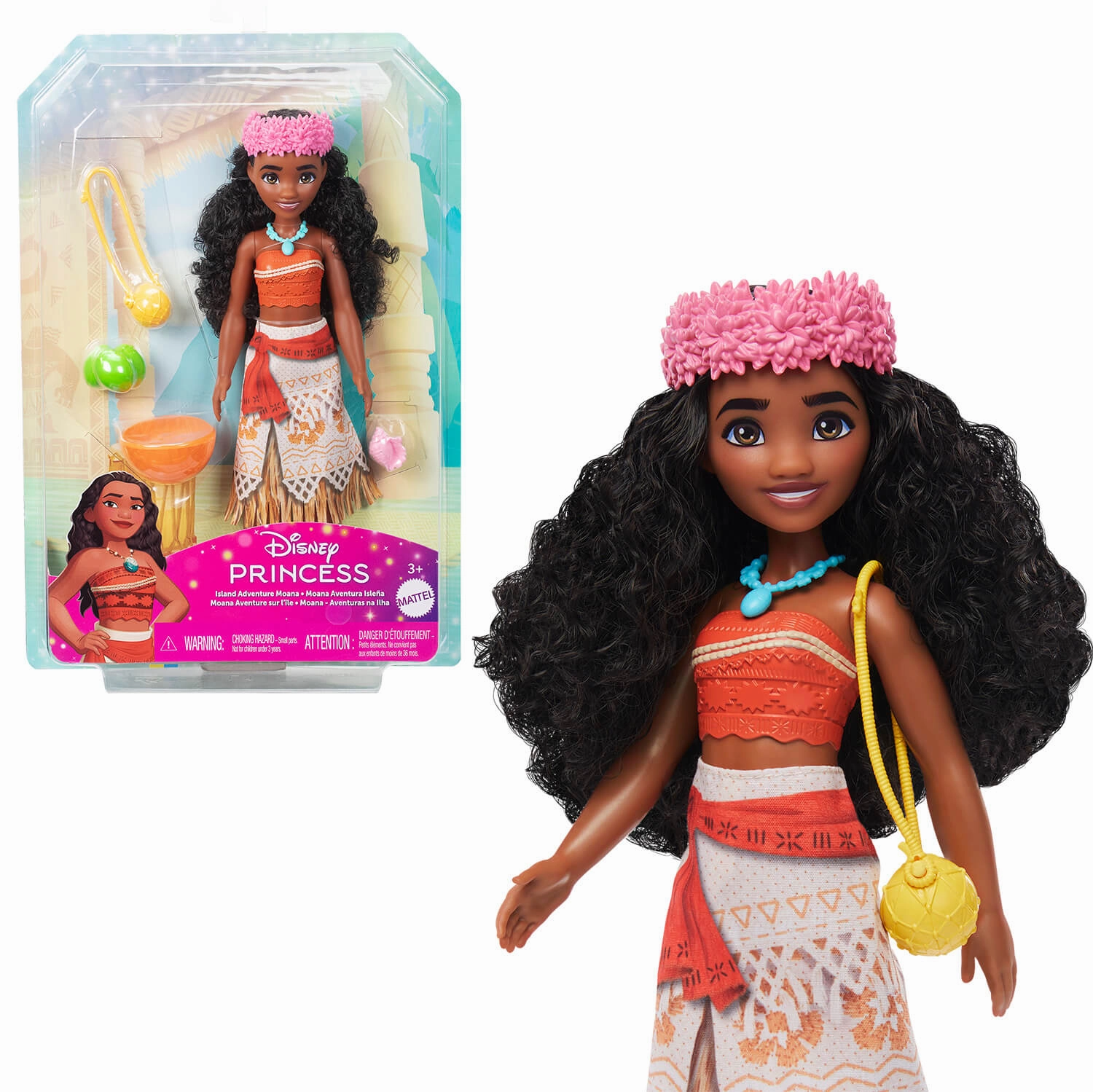 Mattel Toys Disney Princess Island Adventure Moana Doll