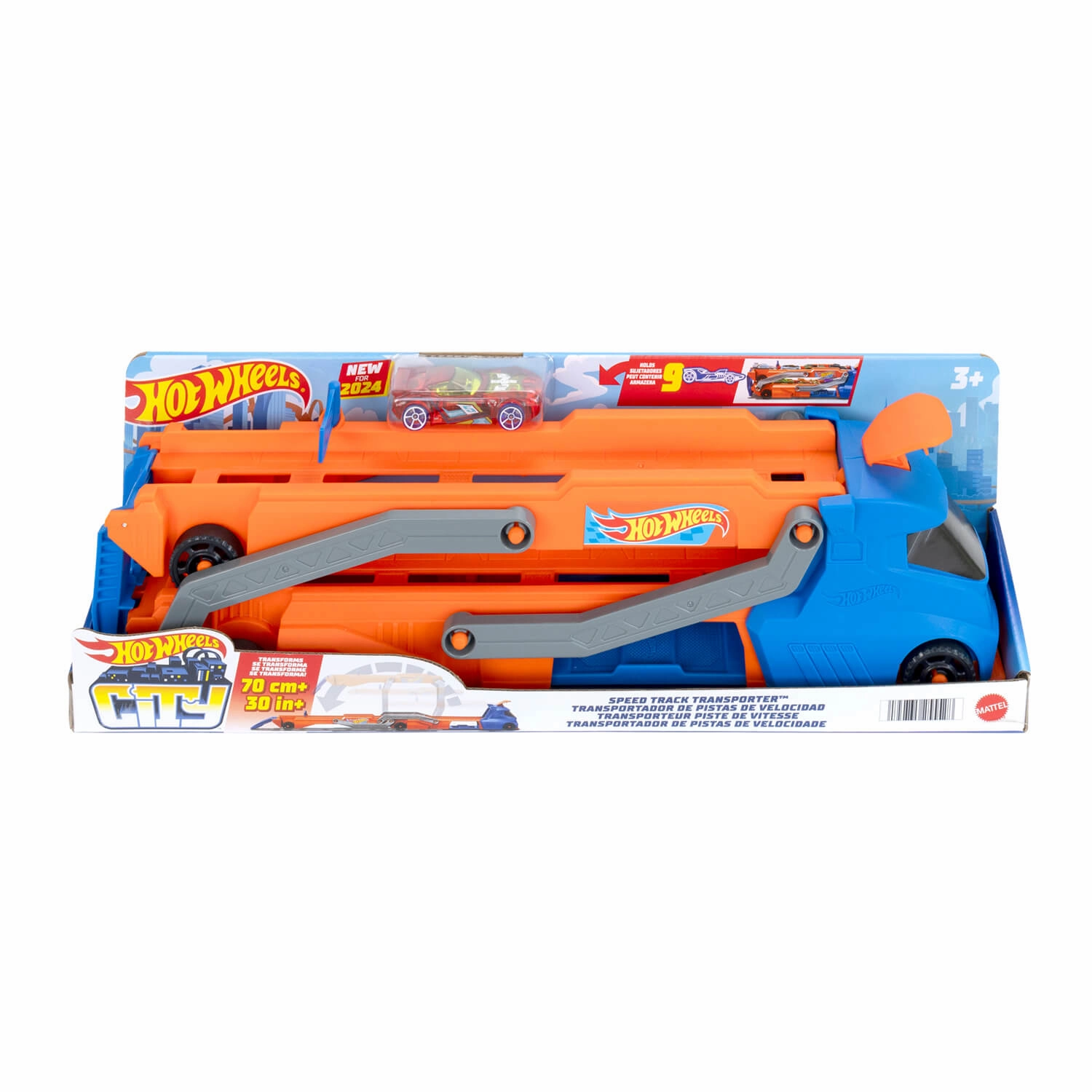 Mattel Toys Hot Wheels City Speed Track Transporter Playset