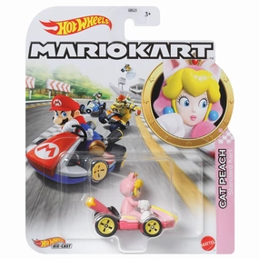 Mattel Toys Hot Wheels Mario Kart Cat Peach Standard Kart Vehicle