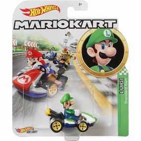 Mattel Toys Hot Wheels Mario Kart Luigi Standard Kart Vehicle