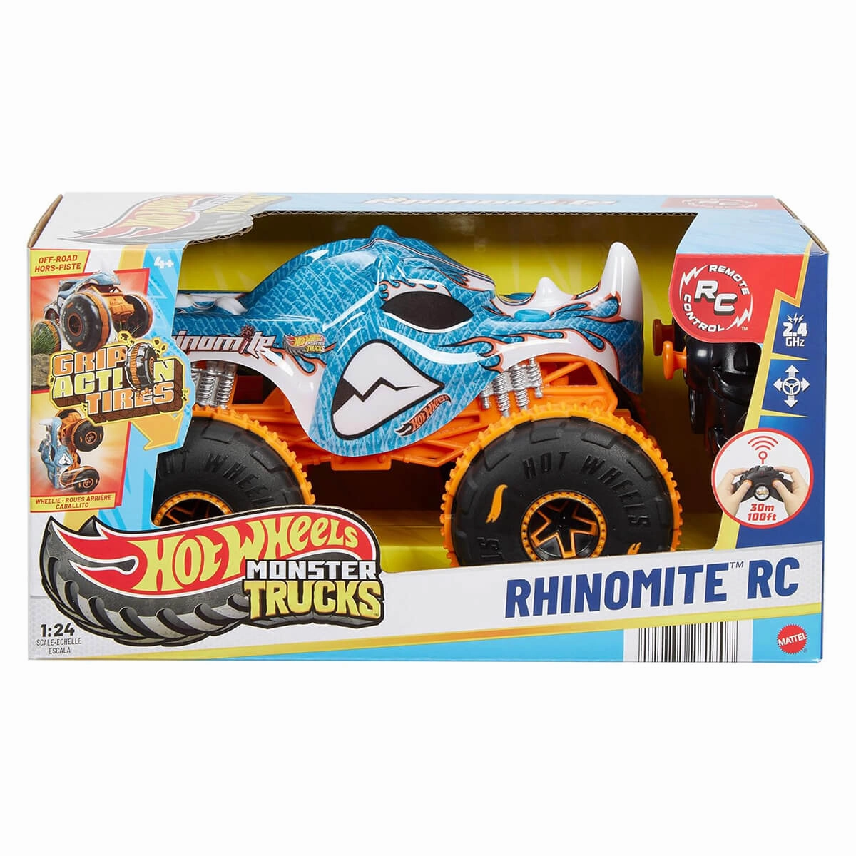 Mattel Toys Hot Wheels Monster Truck Rhinomite Remote Control Vehicle