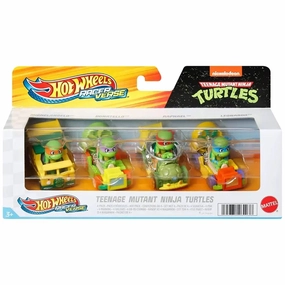Mattel Toys Hot Wheels RacerVerse Teenage Mutant Ninja Turtles 4-Pack Diecast Vehicles