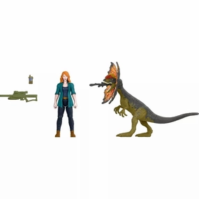 Mattel Toys Jurassic World Dominion Claire & Dilophosaurus Dinosaur Figure Pack
