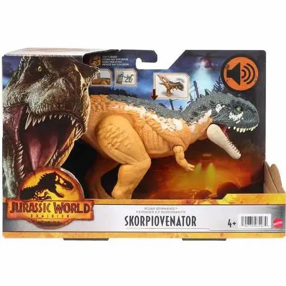 Mattel Toys Jurassic World Dominion Roar Strikers Skorpiovenator Figure