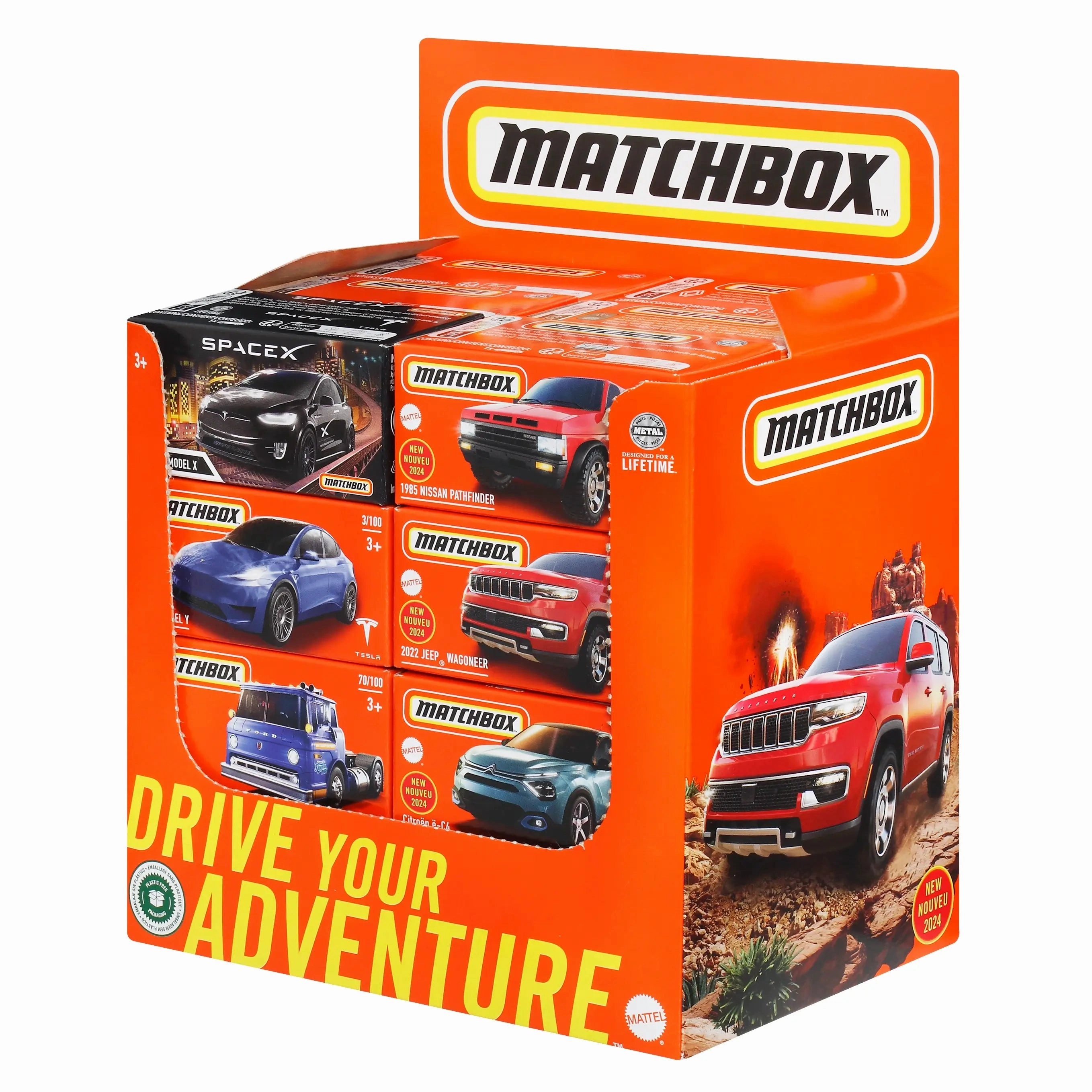 Mattel Toys Matchbox Cars 1:64 Scale Diecast Vehicle (Style May Vary)