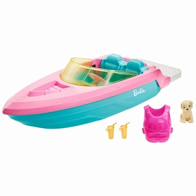 Mattel Toys Mattel Barbie Boat with Puppy and Accessories, Fits 3 Dolls, Floats in Water