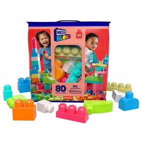 Mattel Toys MEGA BLOKS 80 Piece Toy Blocks Big Building Bag