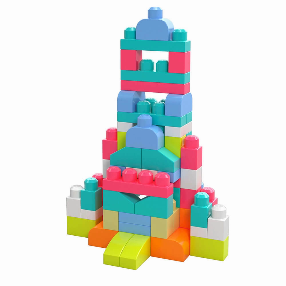 Mattel Toys MEGA BLOKS 80 Piece Toy Blocks Big Building Bag