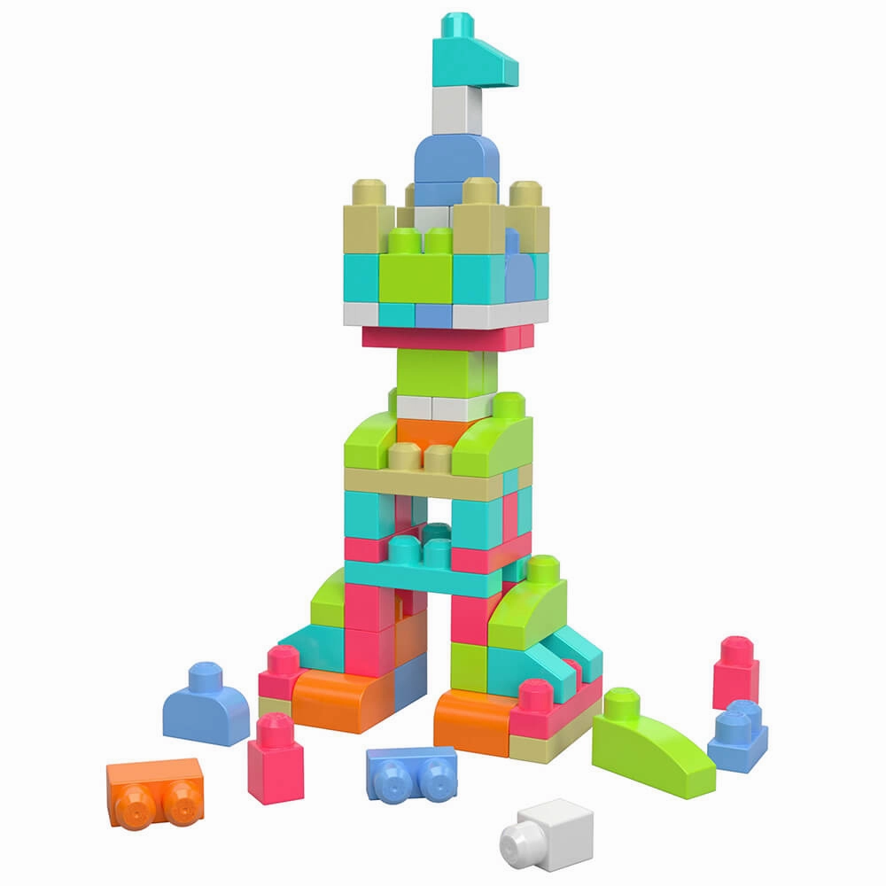 Mattel Toys MEGA BLOKS 80 Piece Toy Blocks Big Building Bag