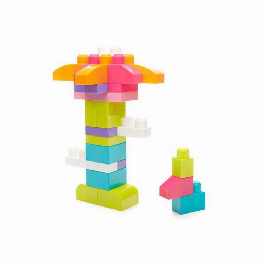 Mattel Toys Mega Bloks Big Building Bag (Pink) (80 pieces)