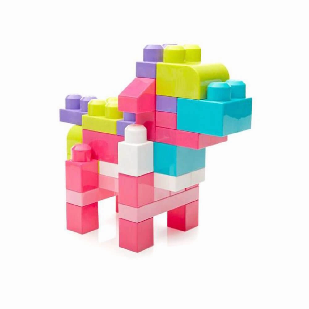 Mattel Toys Mega Bloks Big Building Bag (Pink) (80 pieces)