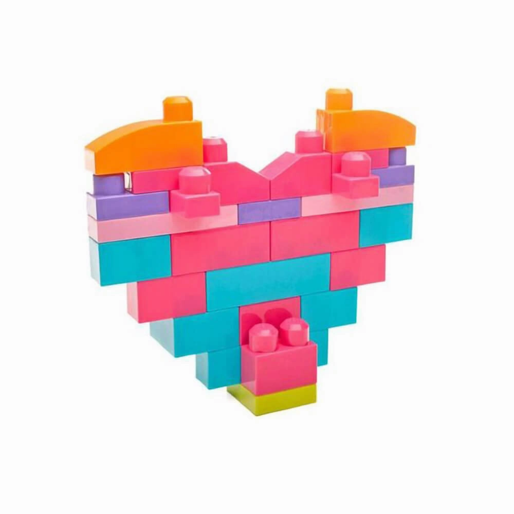 Mattel Toys Mega Bloks Big Building Bag (Pink) (80 pieces)