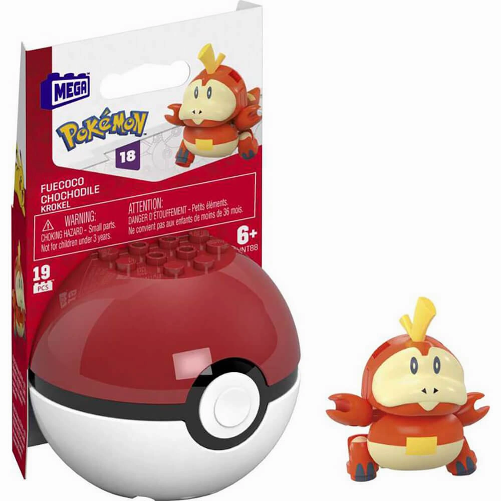 Mattel Toys Mega Construx Pokemon Series 18 Poke Ball Fuecoco