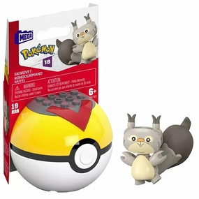 Mattel Toys Mega Construx Pokemon Series 18 Poke Ball Skwovet