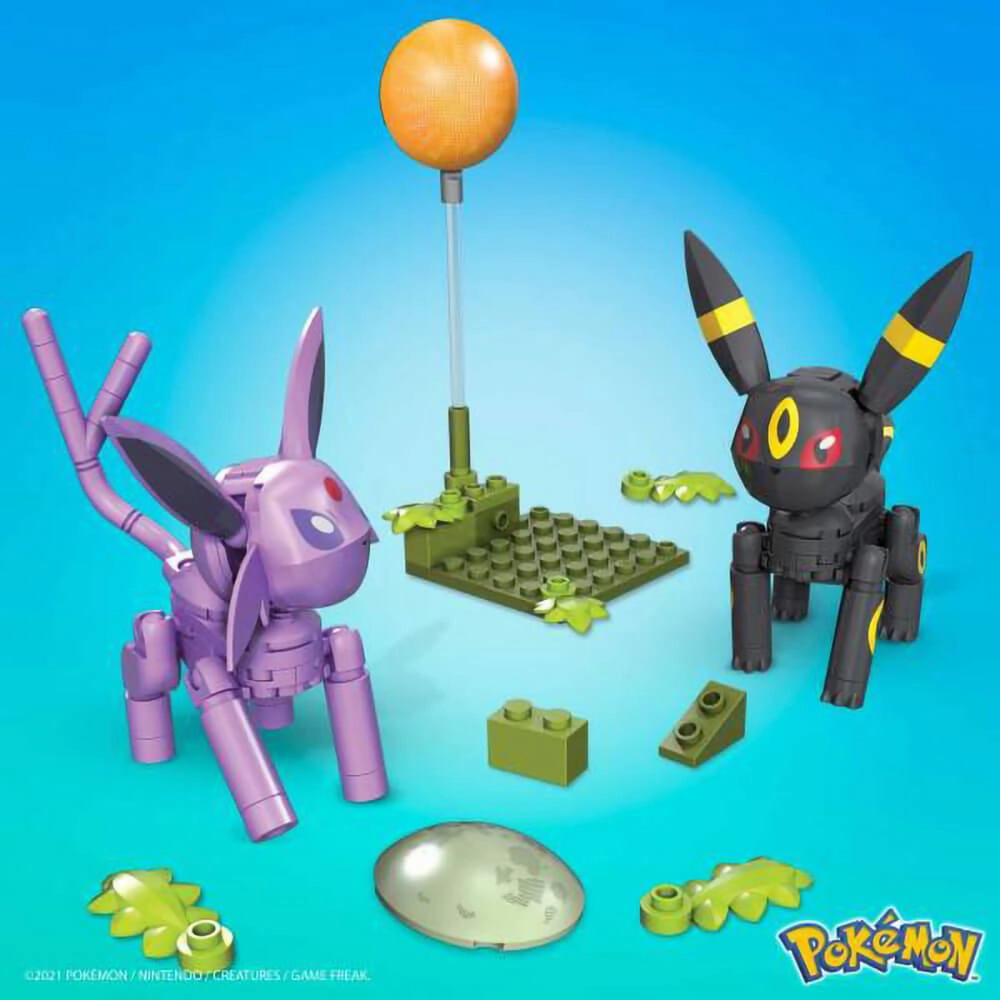 Mattel Toys Mega Construx Pokemon Umbreon&Espeon 125 Piece Building Set
