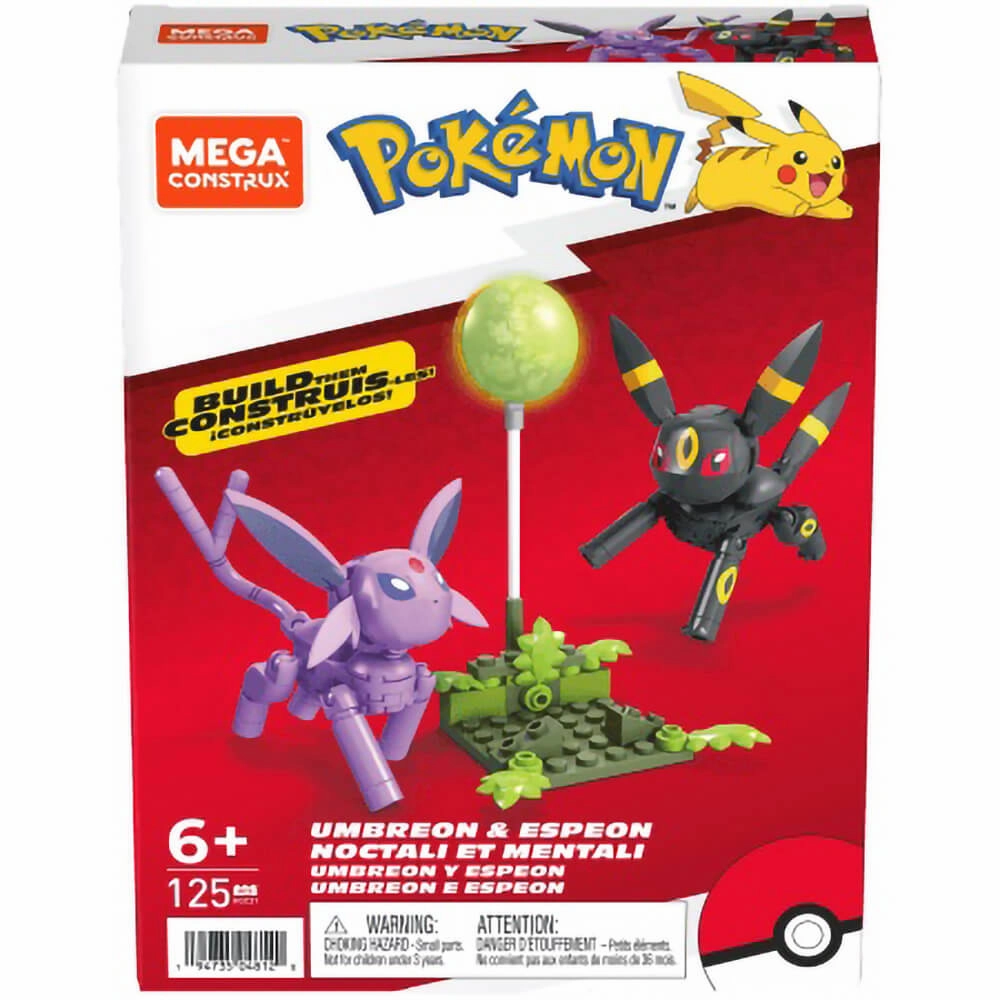 Mattel Toys Mega Construx Pokemon Umbreon&Espeon 125 Piece Building Set