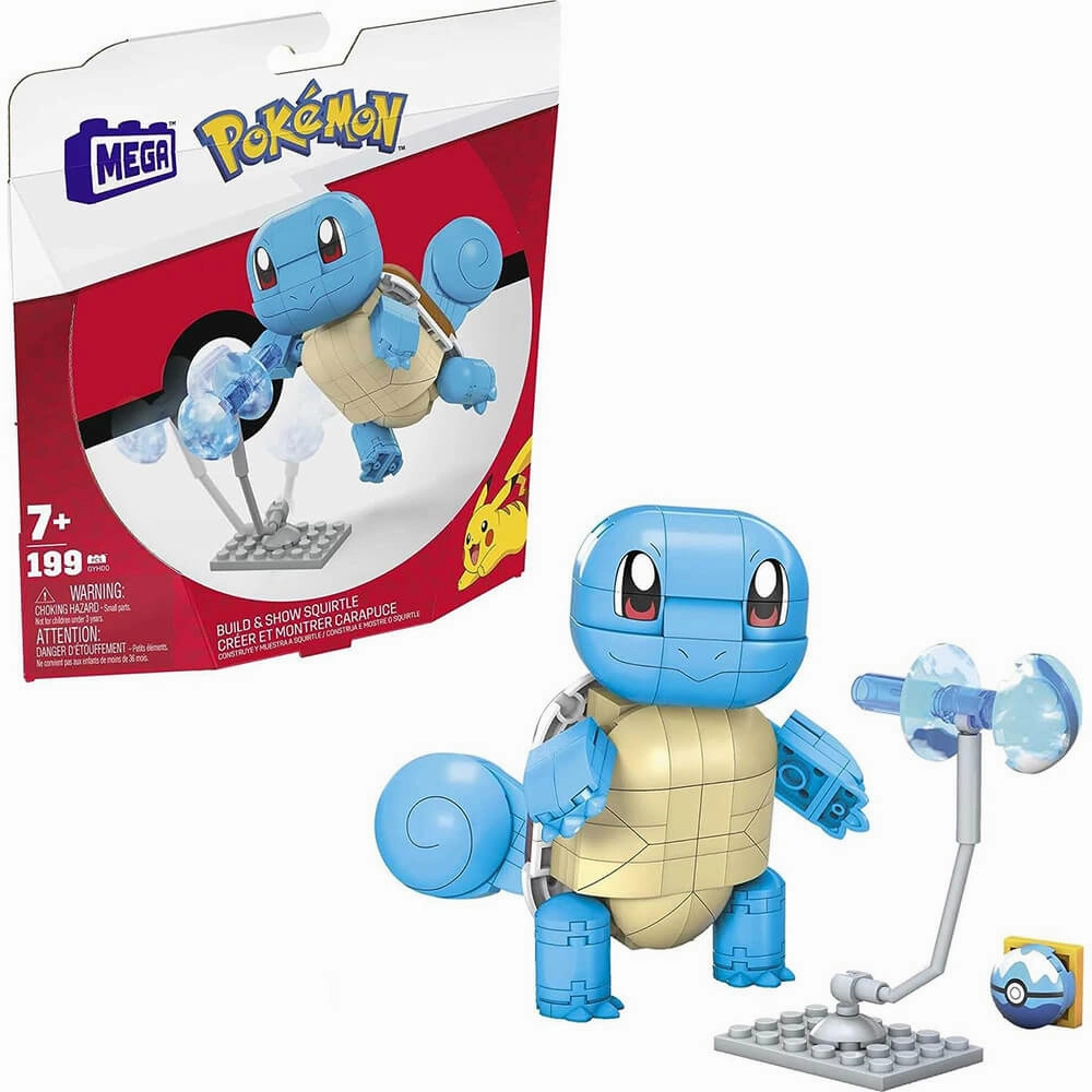 Mattel Toys MEGA Construx Pokmon Build and Show Squirtle 199 Piece Building Set