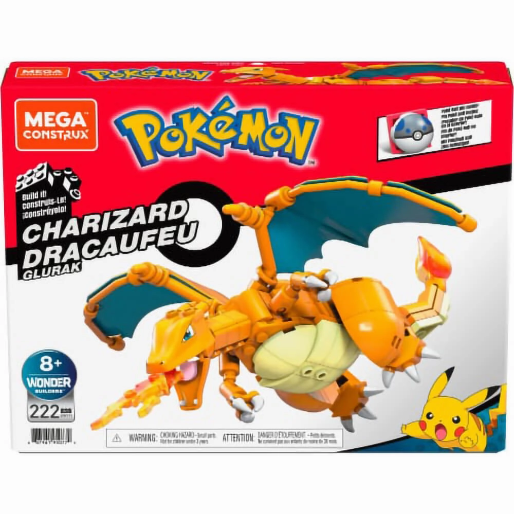 Mattel Toys MEGA Construx Pokmon Charizard 222 Piece Building Kit