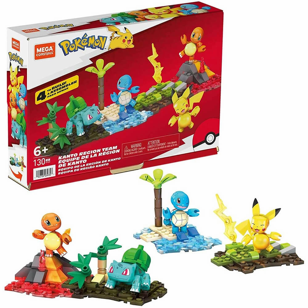 Mattel Toys MEGA Construx Pokmon Kanto Region Team 130 Piece Building Set