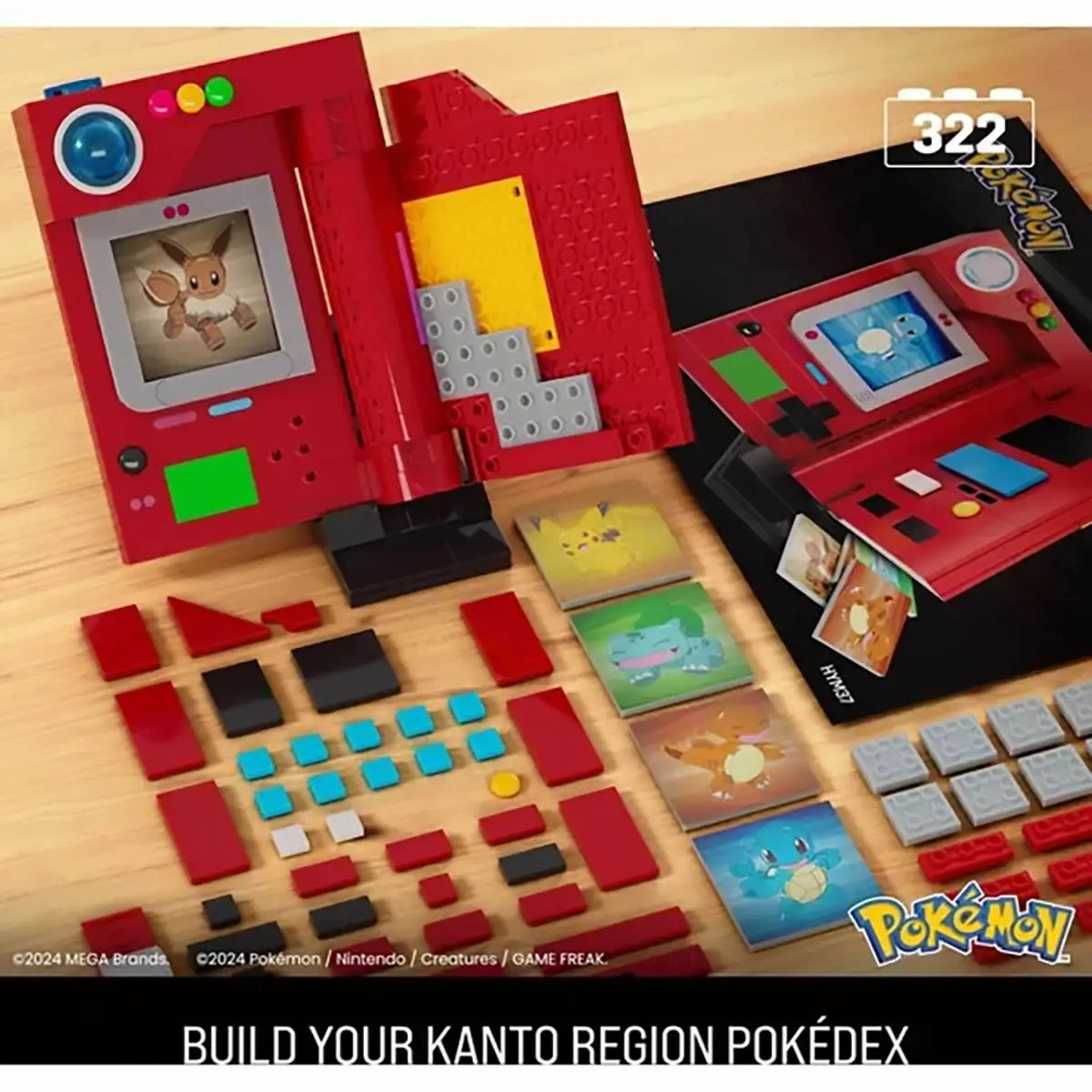 Mattel Toys Mega Pokemon Kanto Region Pokedex Building Kit