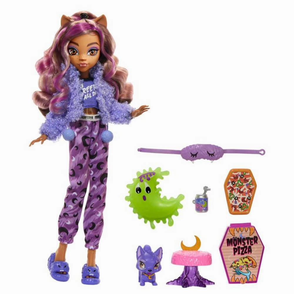 Mattel Toys Monster High Creepover Party Clawdeen Wolf Fashion Doll Set