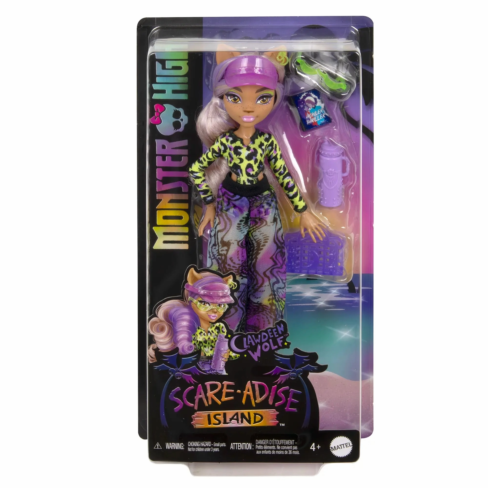 Mattel Toys Monster High Scare-Adise Island Clawdeen Wolf Fashion Doll with Swimsuit and Accessories