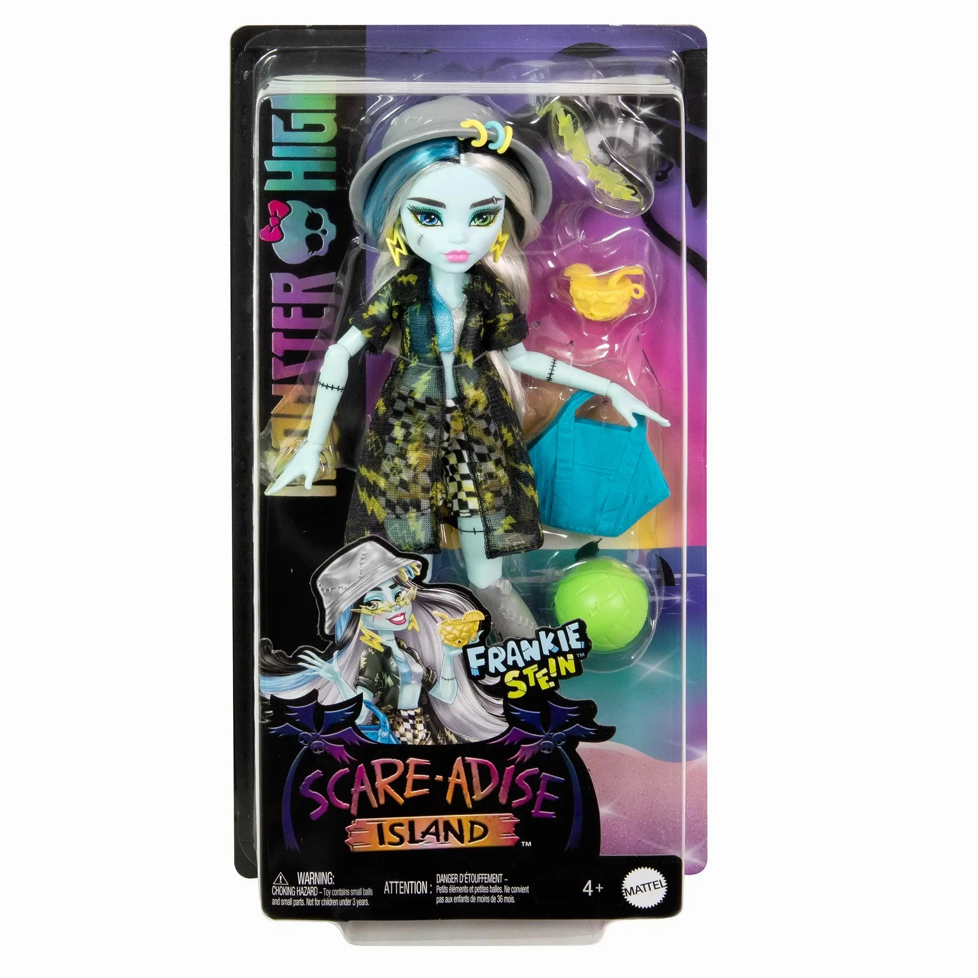 Mattel Toys Monster High Scare-Adise Island Frankie Stein Fashion Doll With Swimsuit and Accessories