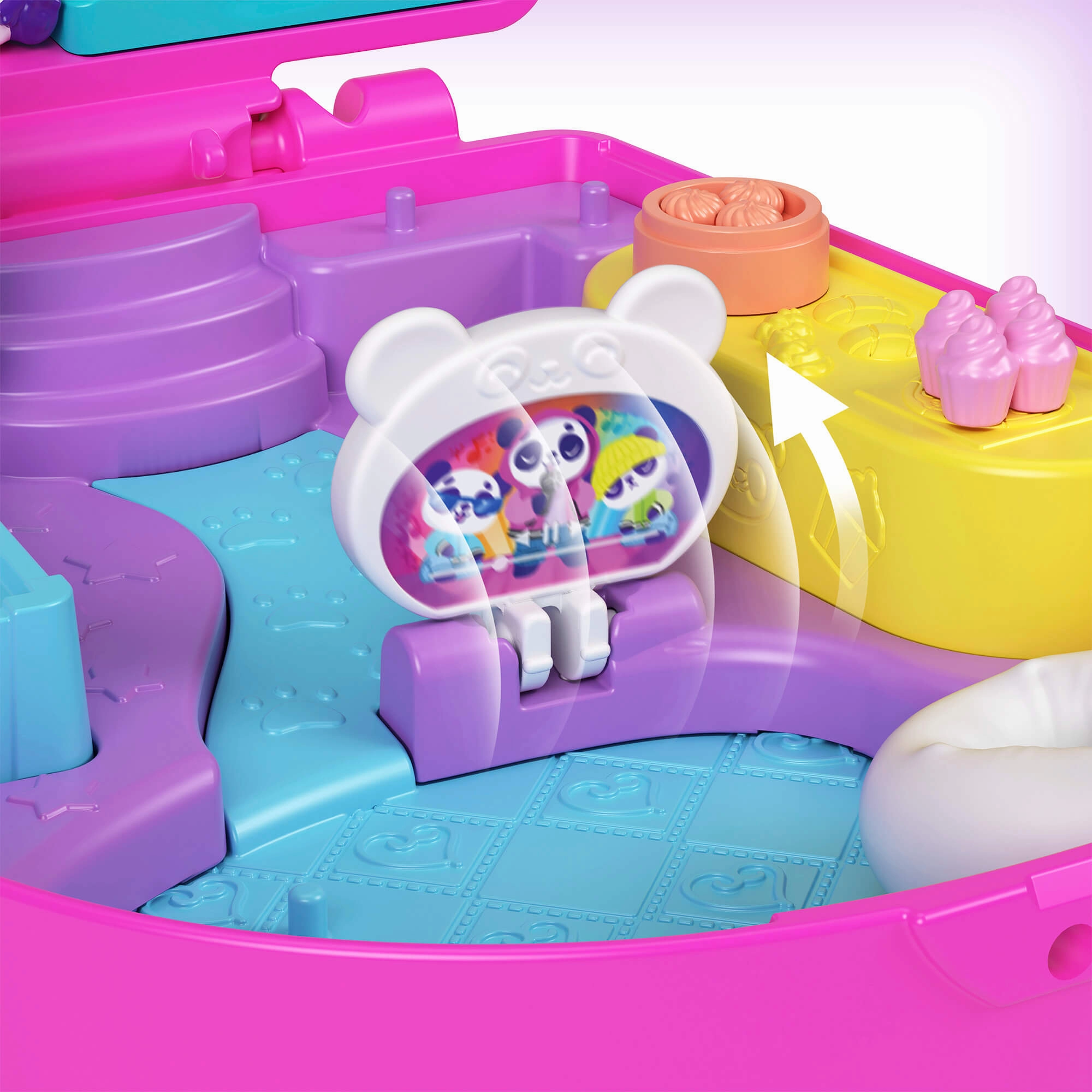 Mattel Toys Polly Pocket Bubble Tea Panda Compact Playset