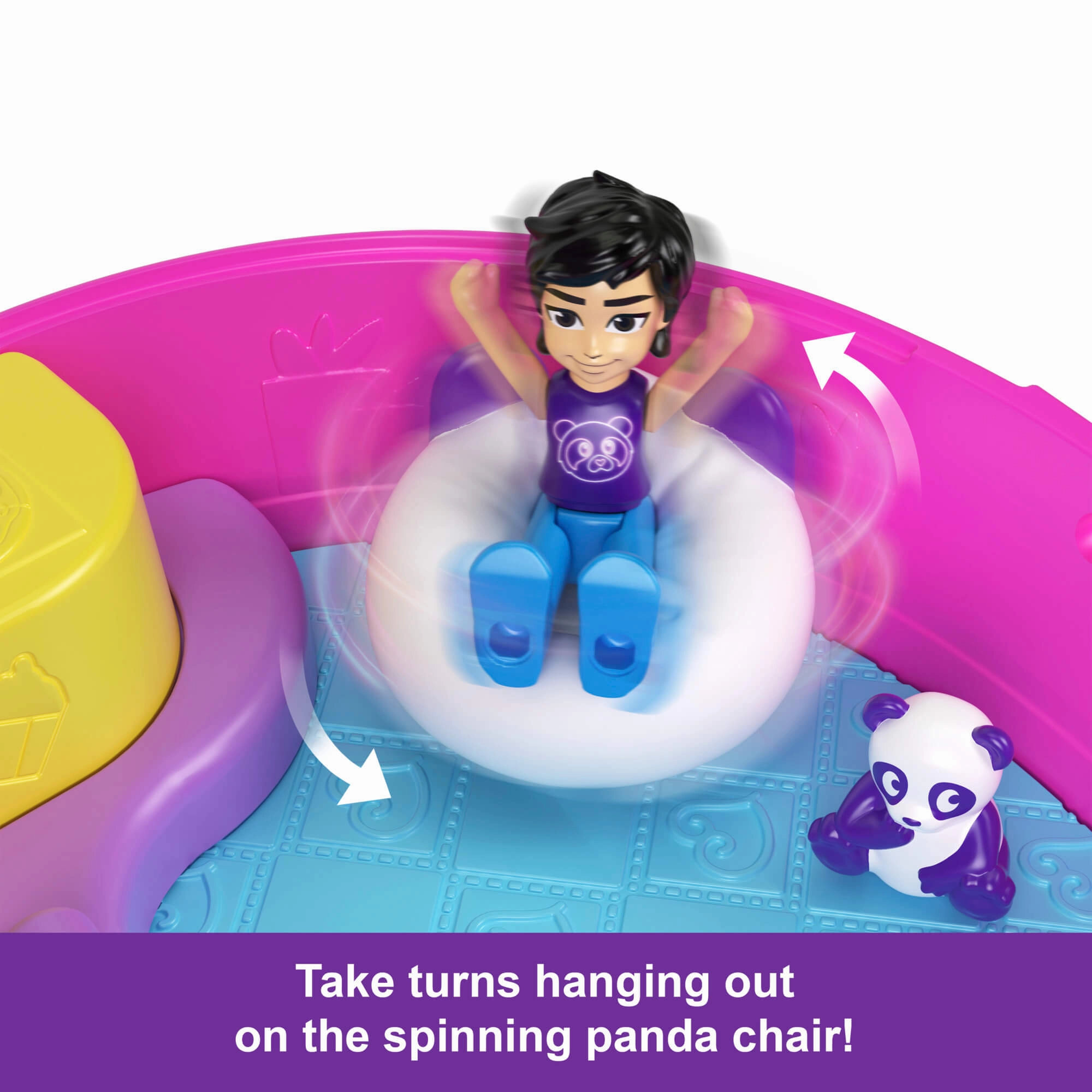 Mattel Toys Polly Pocket Bubble Tea Panda Compact Playset